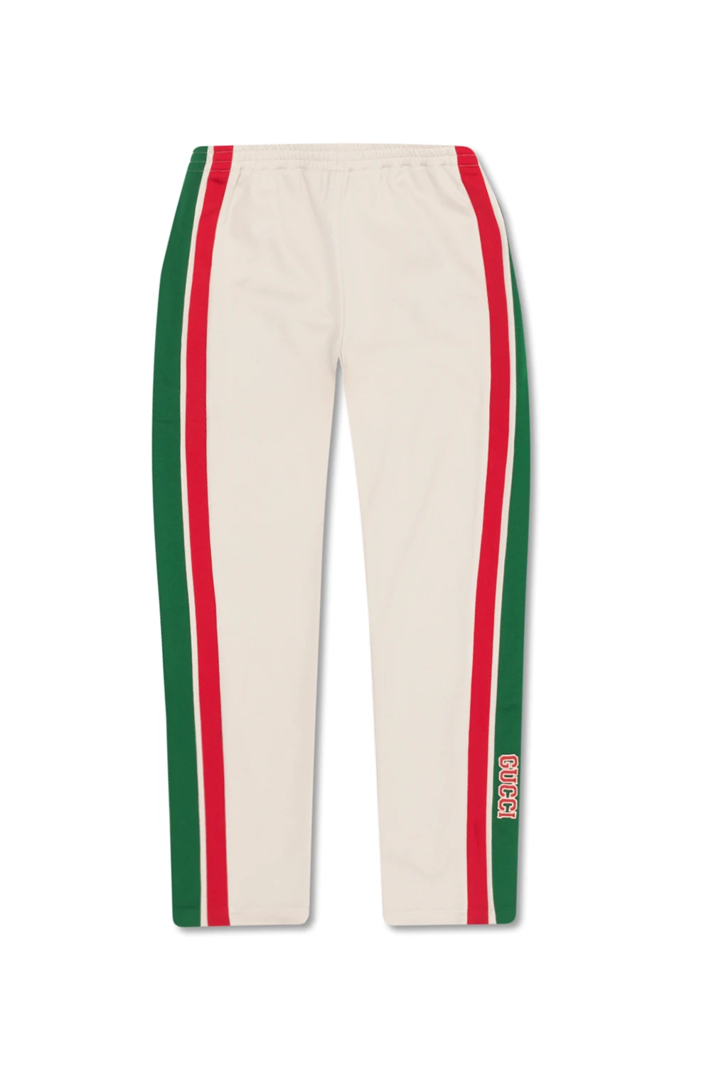 beige Sweatpants with Web stripe