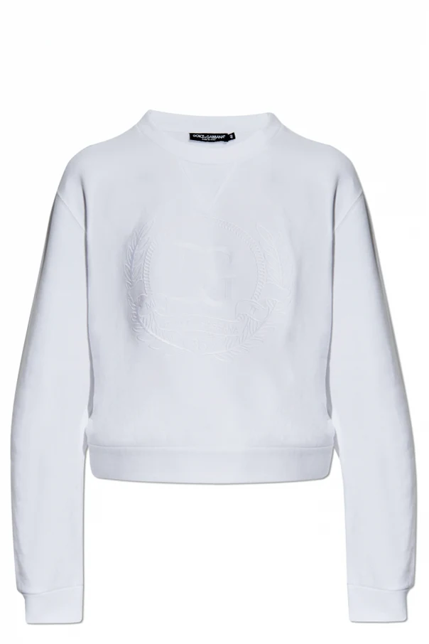 WEISS Sweatshirt mit gesticktem Logo