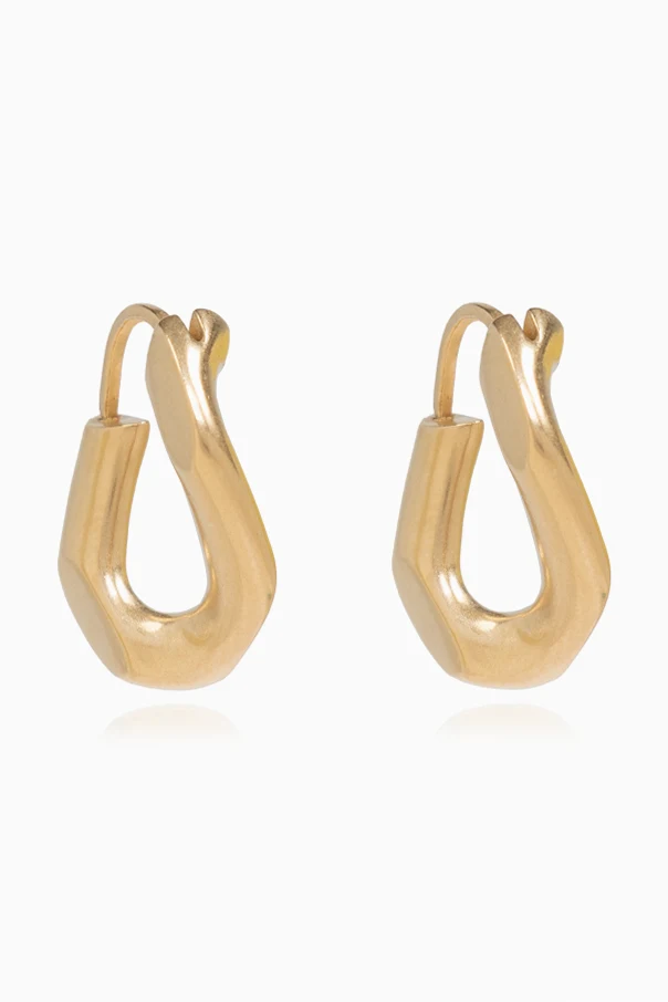 GOLD Ohrringe mit graviertem Logo
