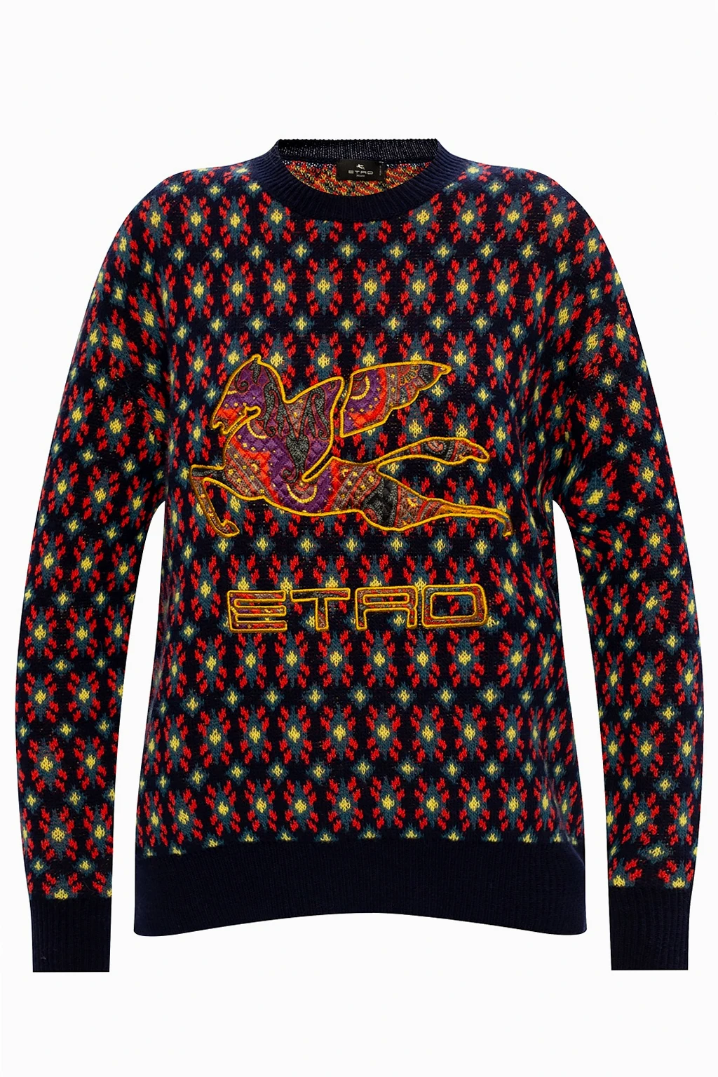 Wool sweater with logo