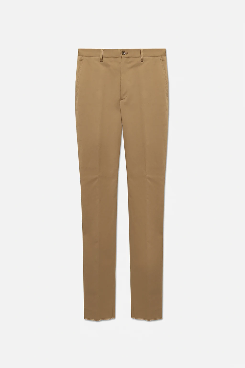 Cotton pleat-front trousers