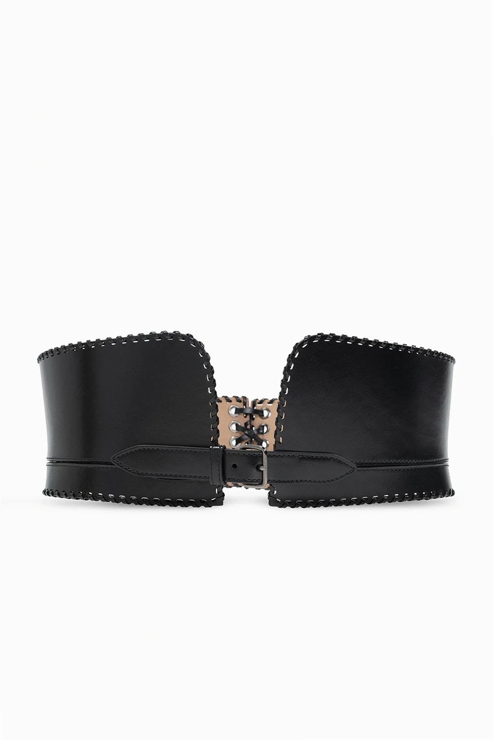 Leather waist belt