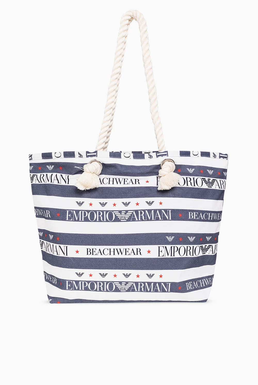 NAVY BLUE Beach bag with logo