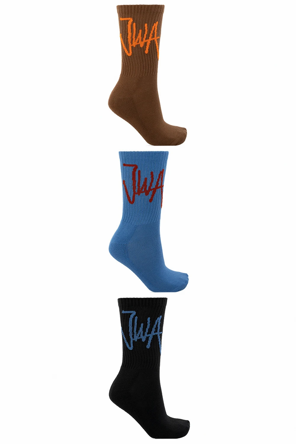 Branded socks three-pack