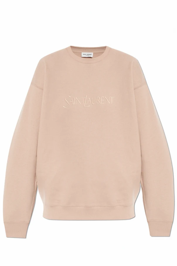 BEIGE Baumwoll-Sweatshirt mit gesticktem Logo