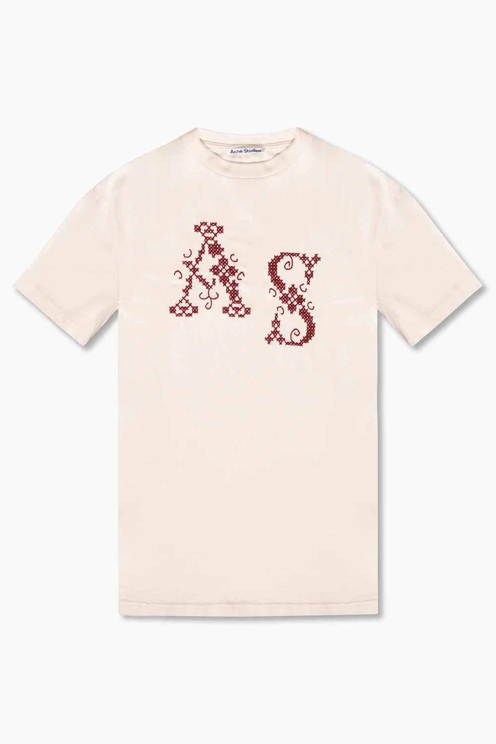 T-shirt z wyszytym wzorem