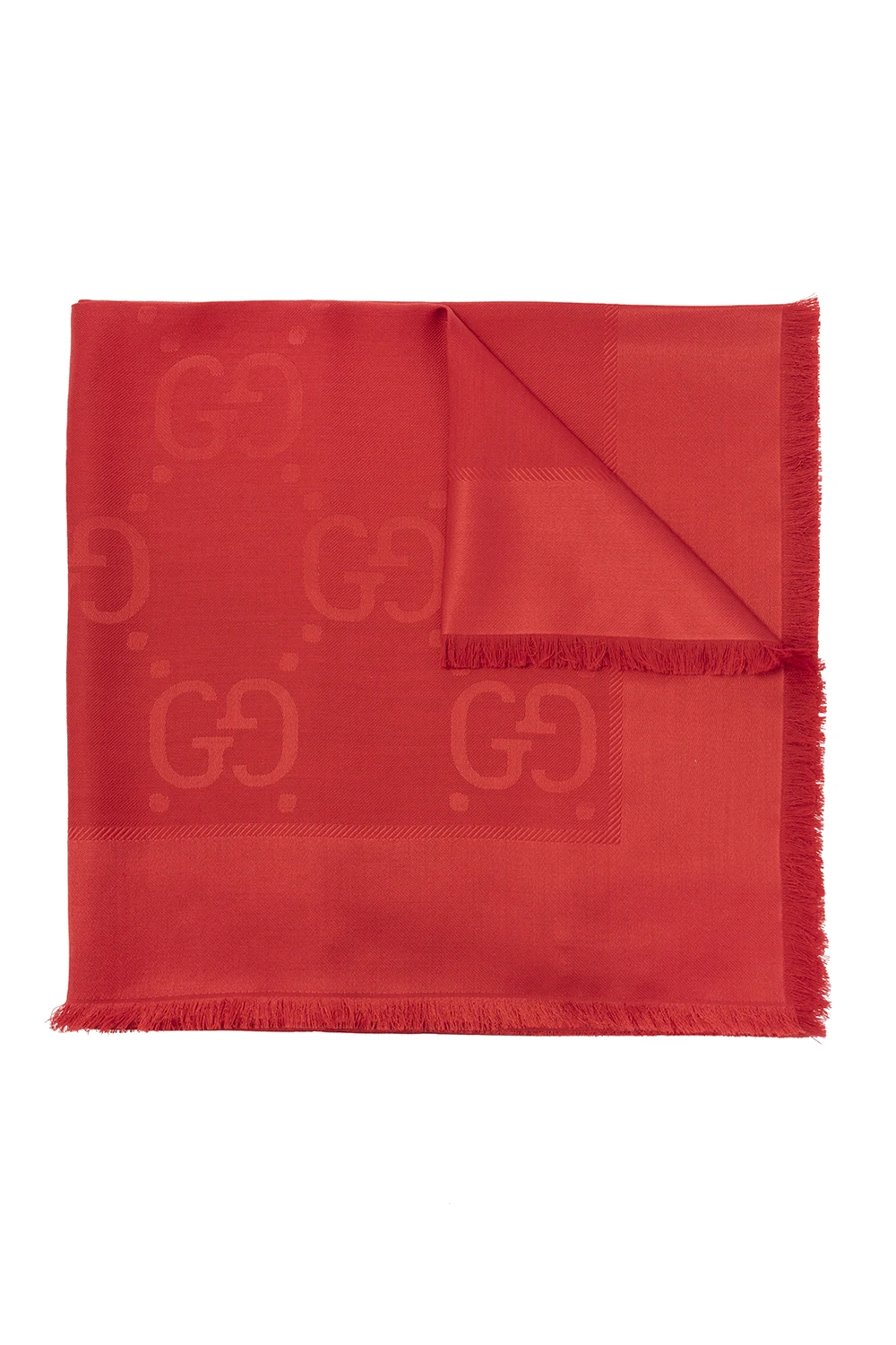 RED Shawl with logo pattern