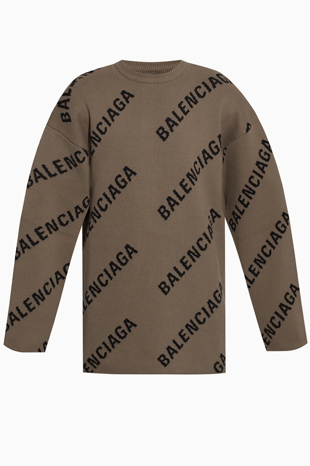 BROWN Logo-embroidered sweater