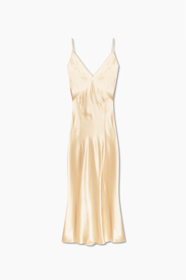 BEIGE Seidenkleid mit Trägern