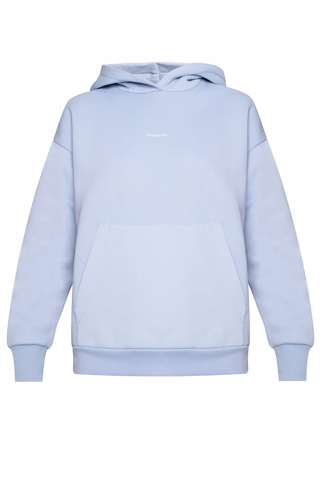 light blue Logo-printed hoodie