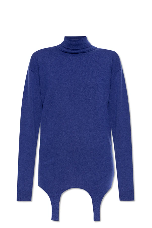 BLAU Pullover mit Strumpfhaltern