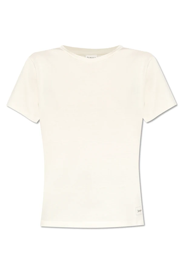 CREME T-Shirt mit Logo-Patch