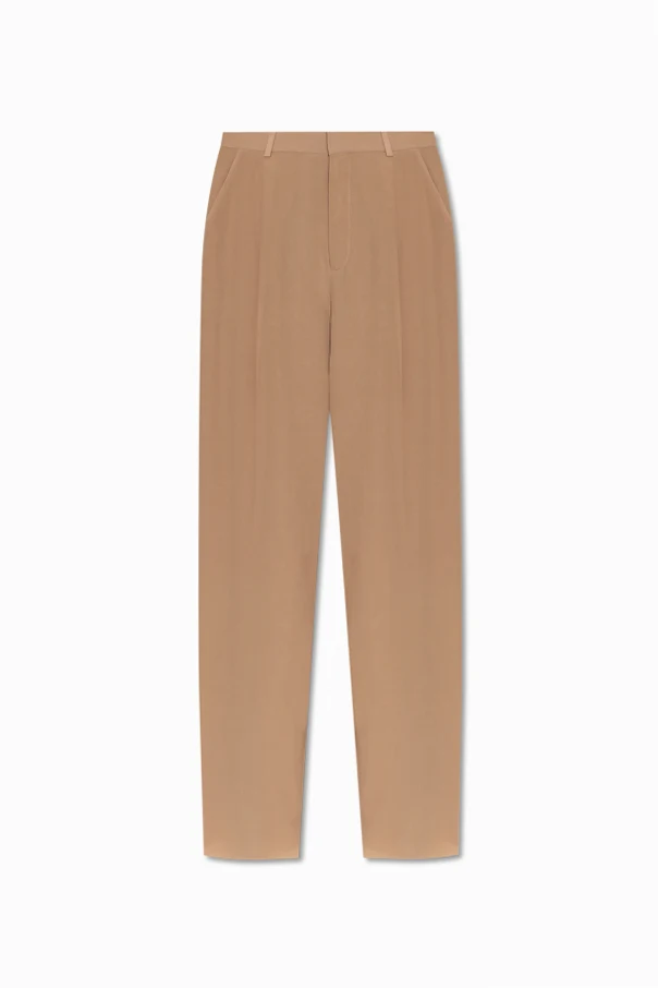 BEIGE Seidenhose mit Bügelfalte
