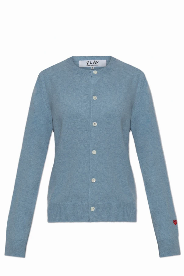 BLAU Wollstrickjacke