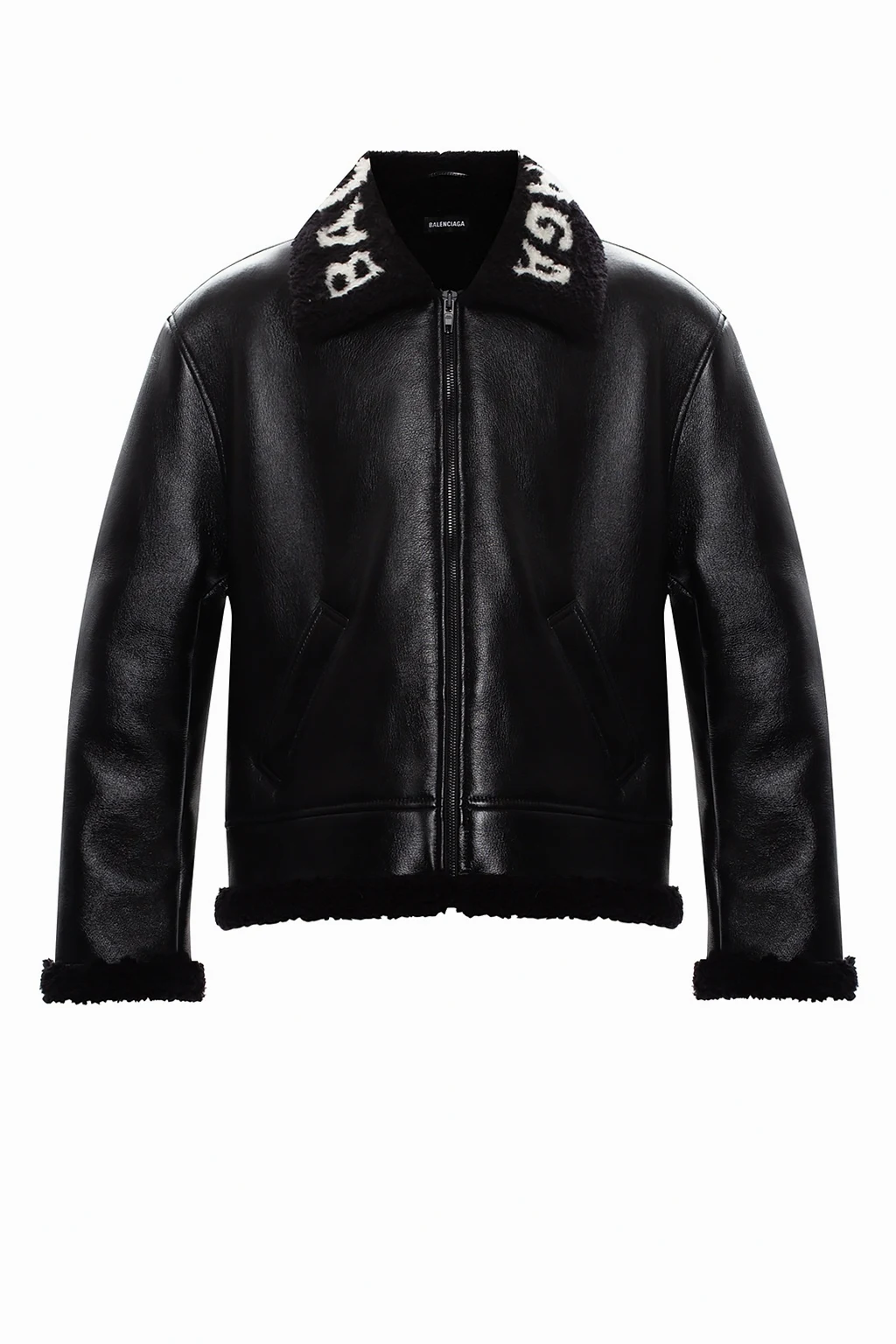 BLACK Shearling jacket