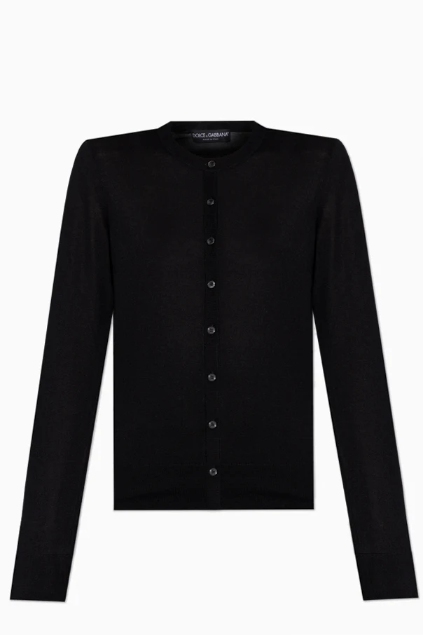 CZARNY Kaszmirowy kardigan