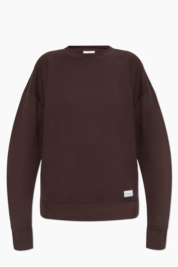 BRAUN Baumwoll-Sweatshirt mit Logo-Patch