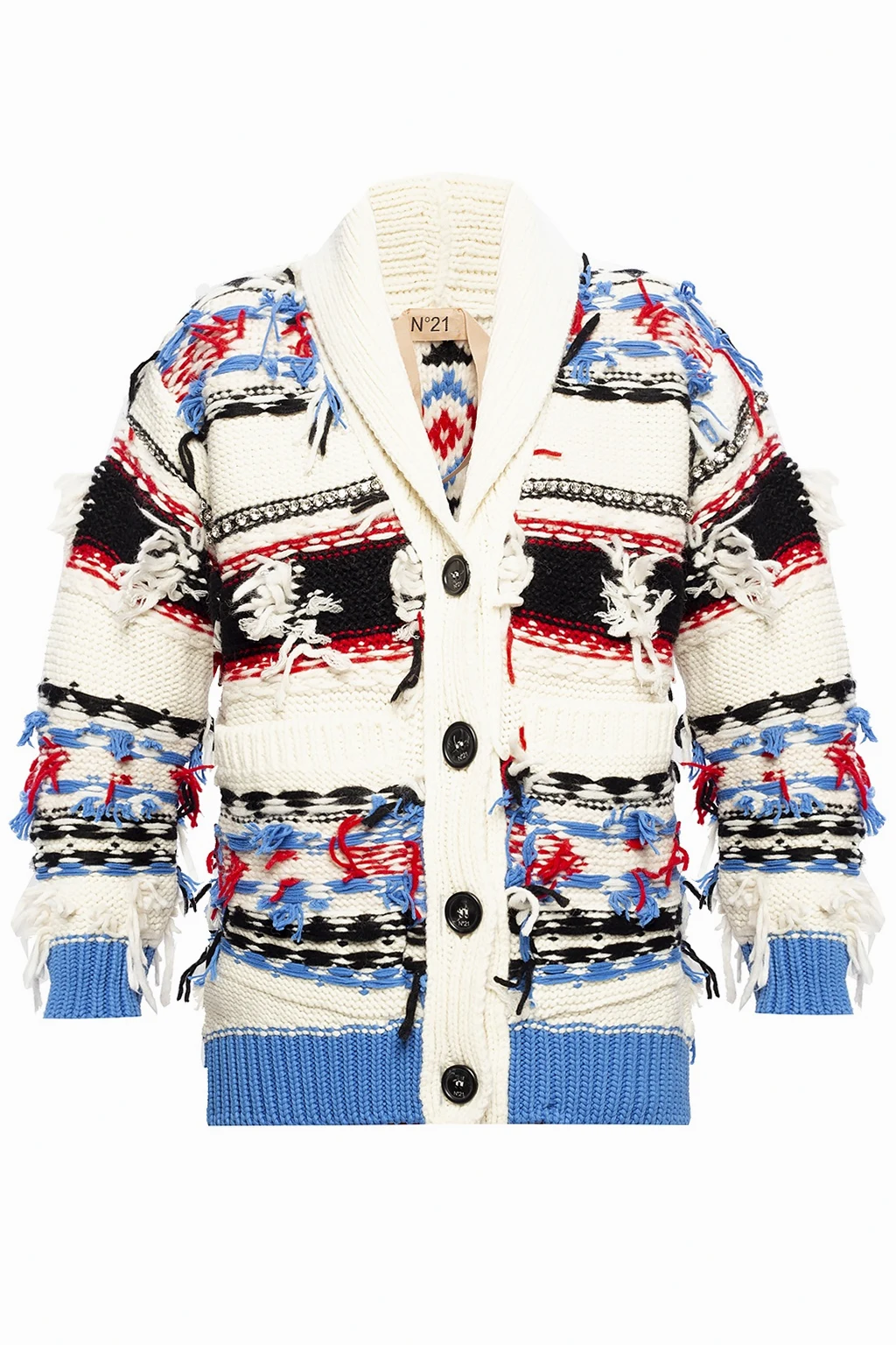 MULTICOLOUR Rib-knit cardigan