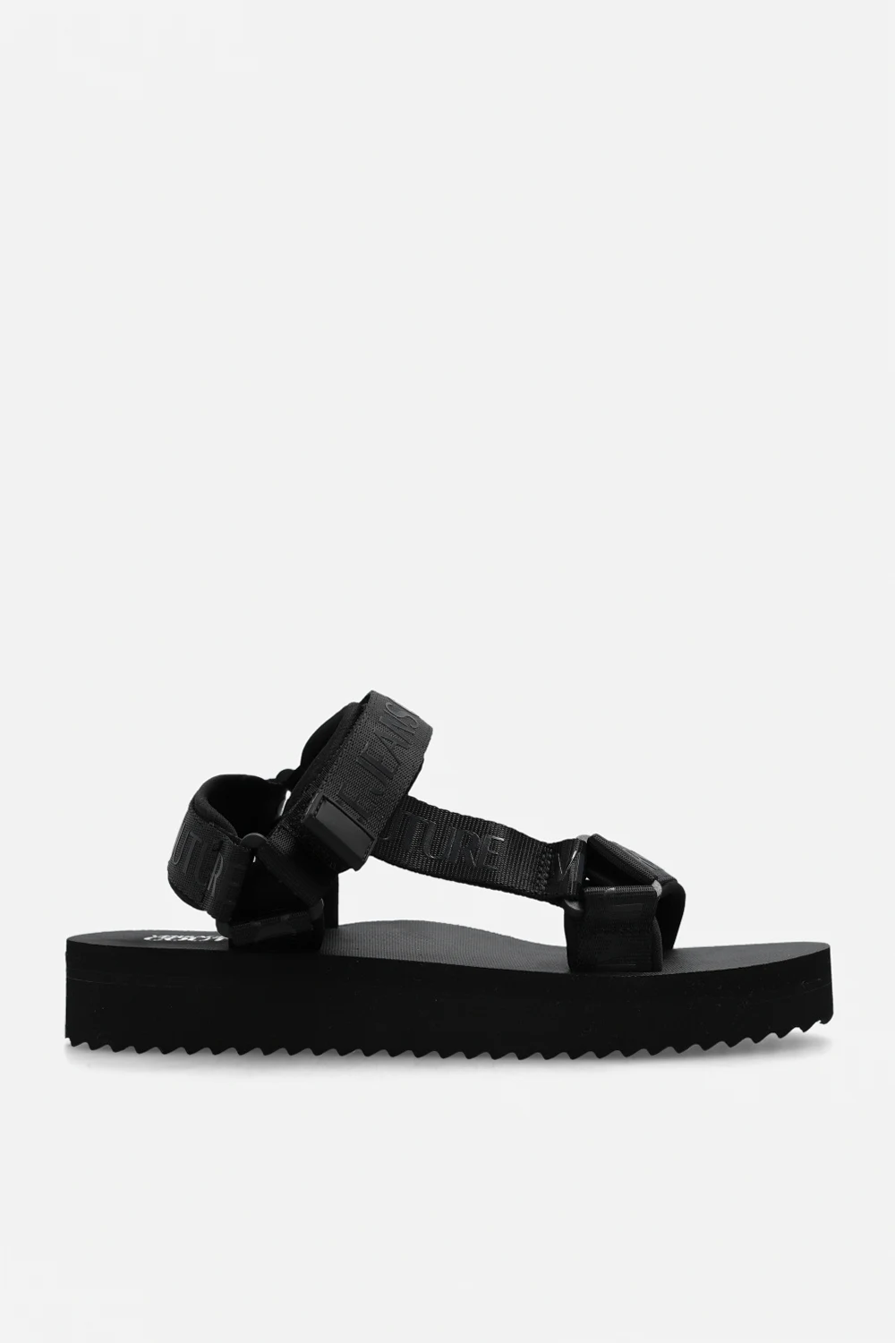 BLACK Sandals with logo