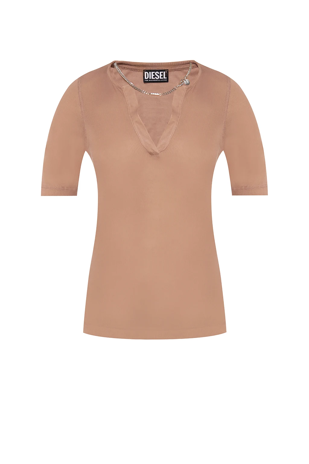 BROWN Ribbed T-shirt