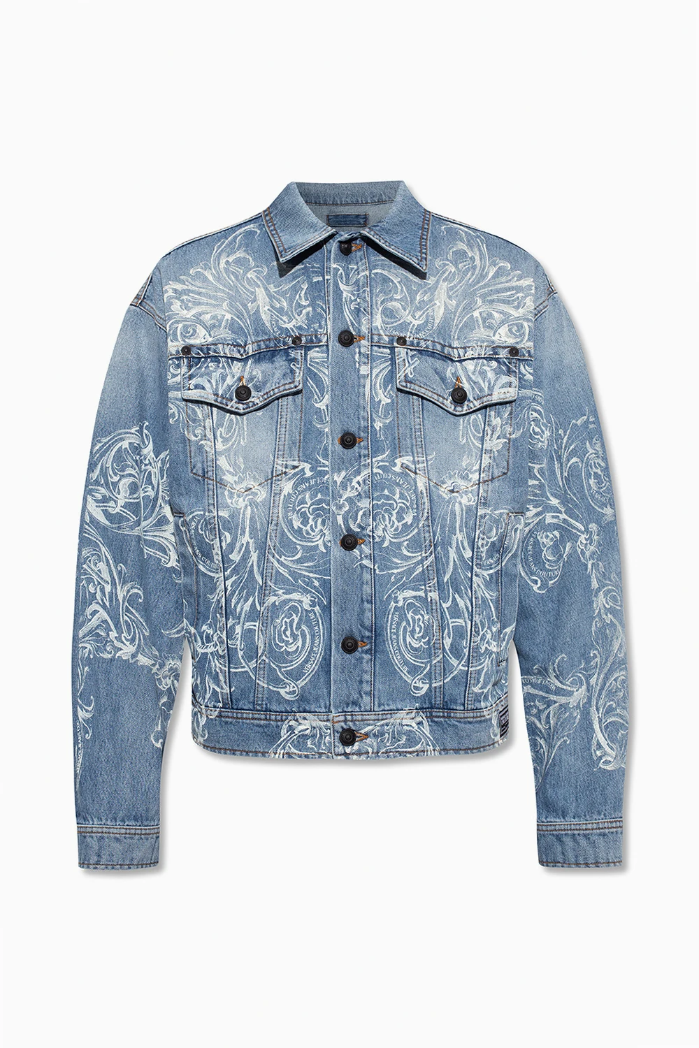 BLUE Printed denim jacket