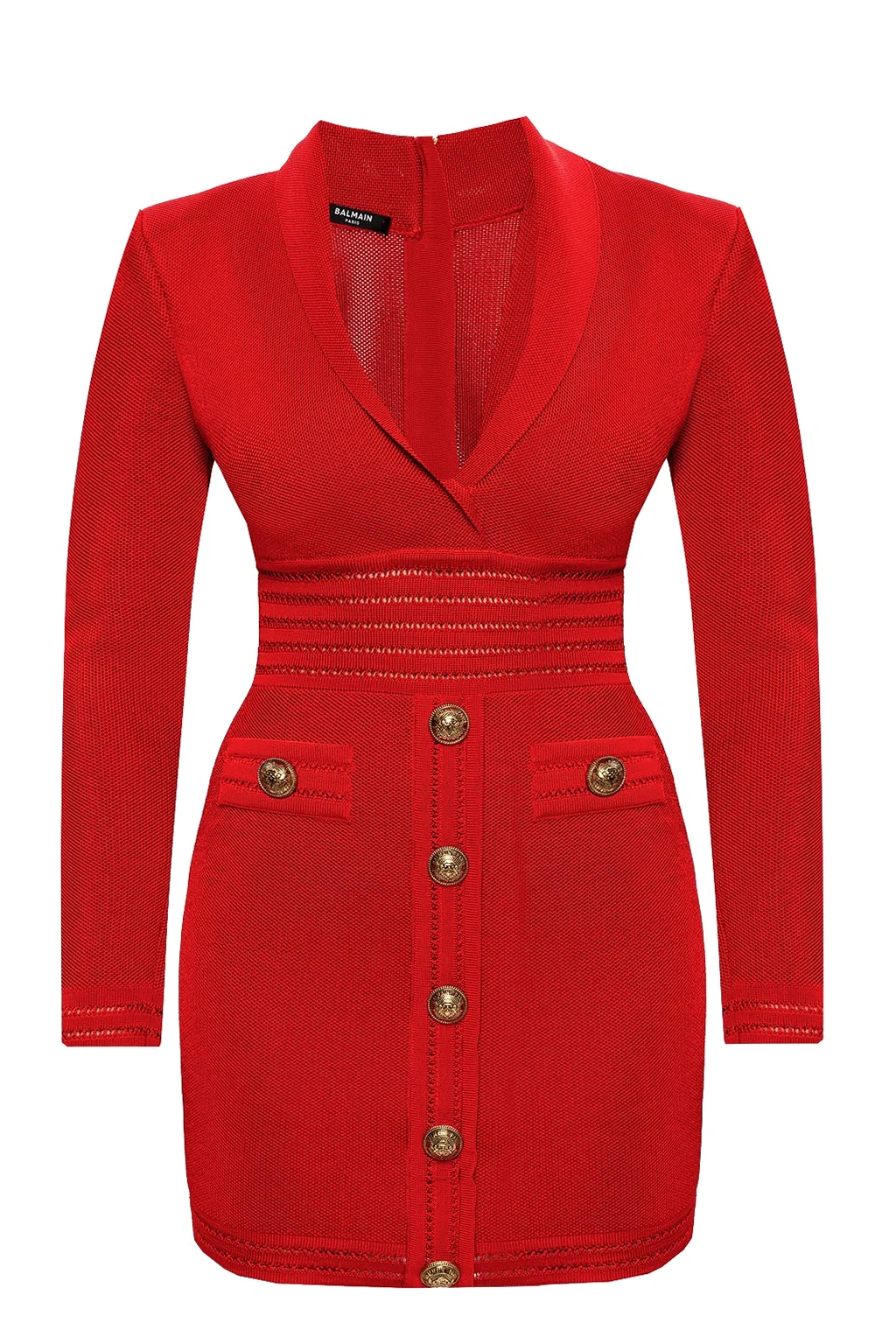 RED Dress with decorative buttons