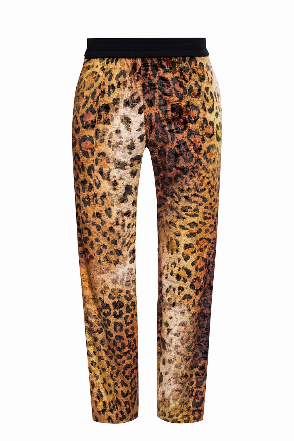 BROWN Leopard print trousers