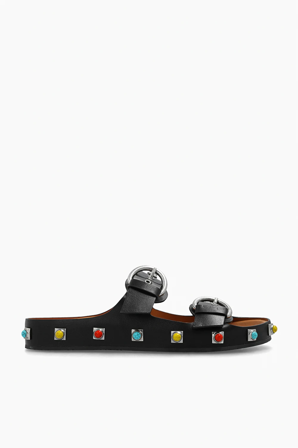 Leather slides