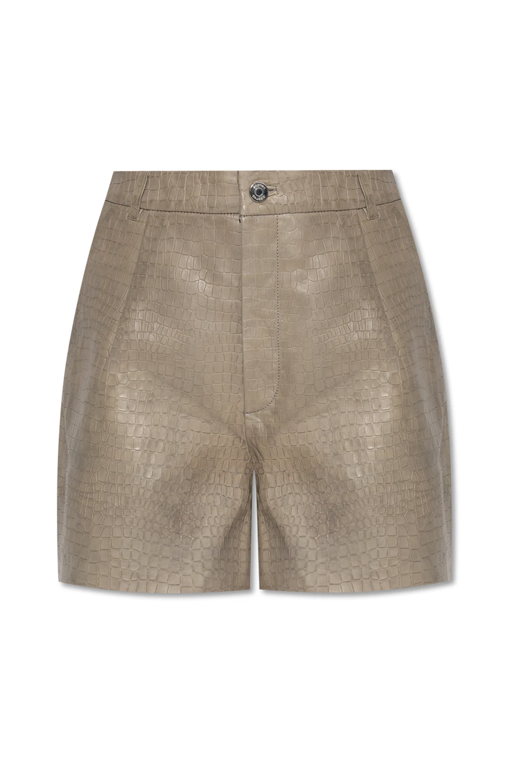 GREEN ‘PetraliGZ’ leather shorts