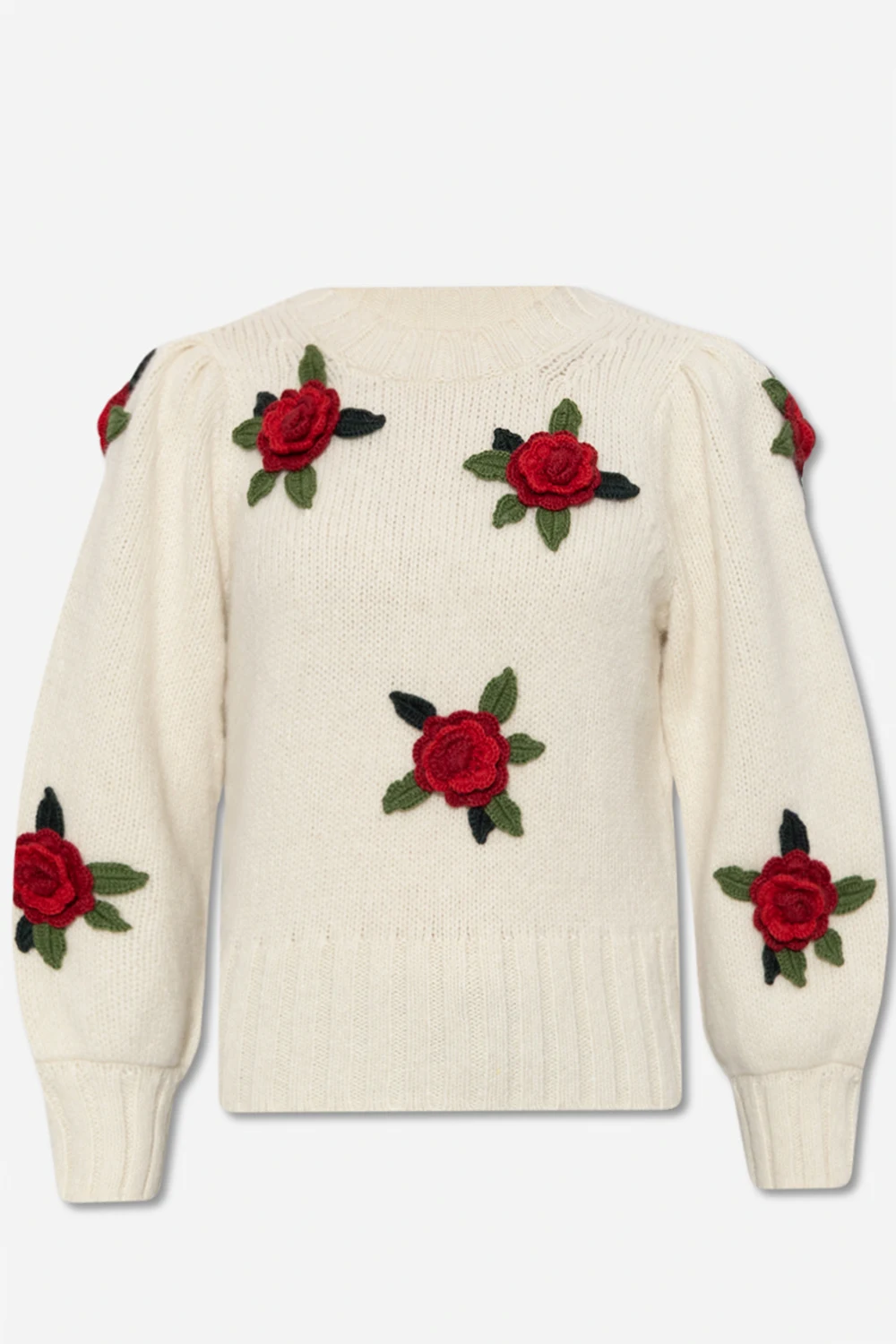 cream Floral sweater