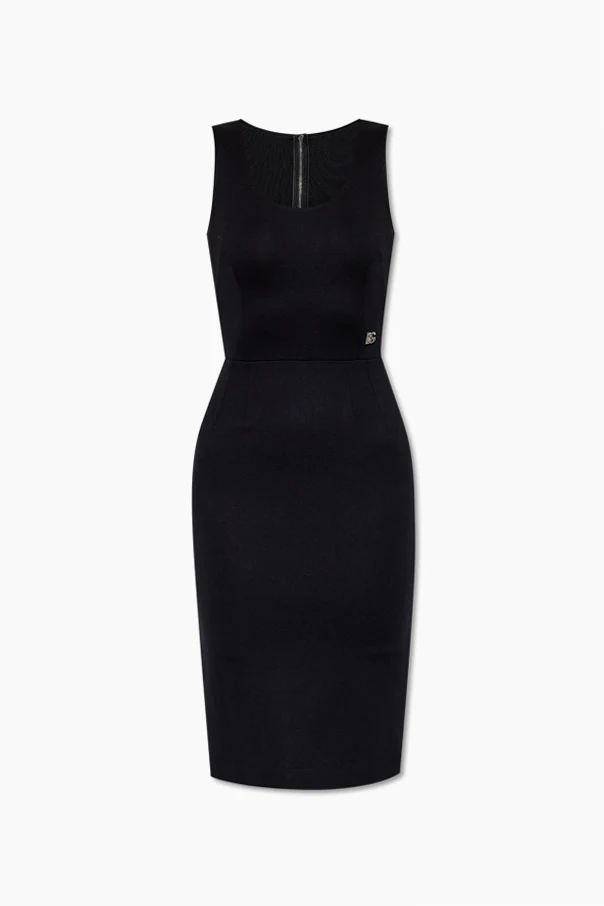 SCHWARZ Ärmelloses Kleid