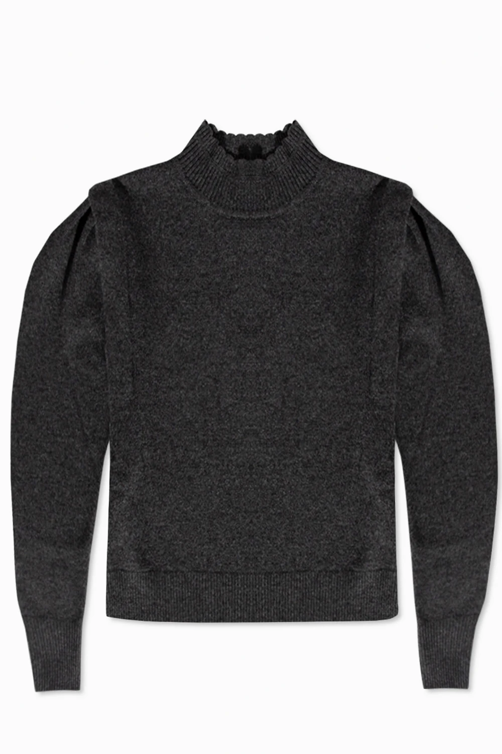 Sweater with stand-up collar