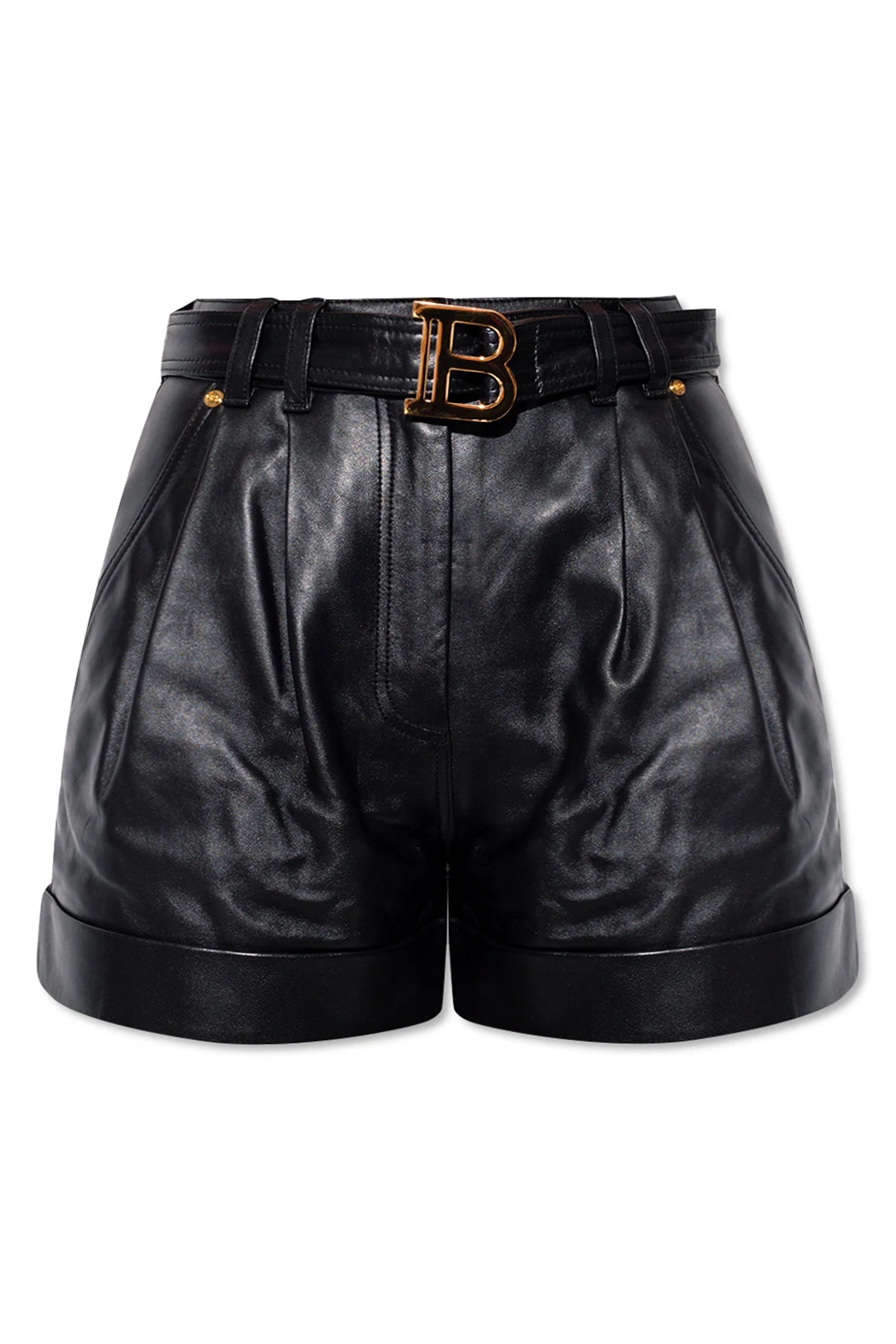 BLACK Leather shorts
