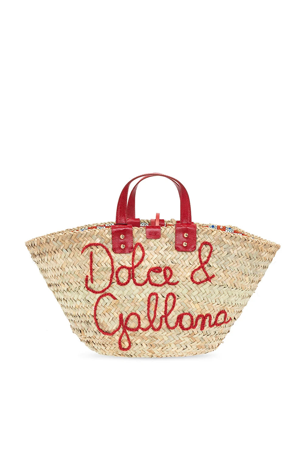 beige Woven shopper bag