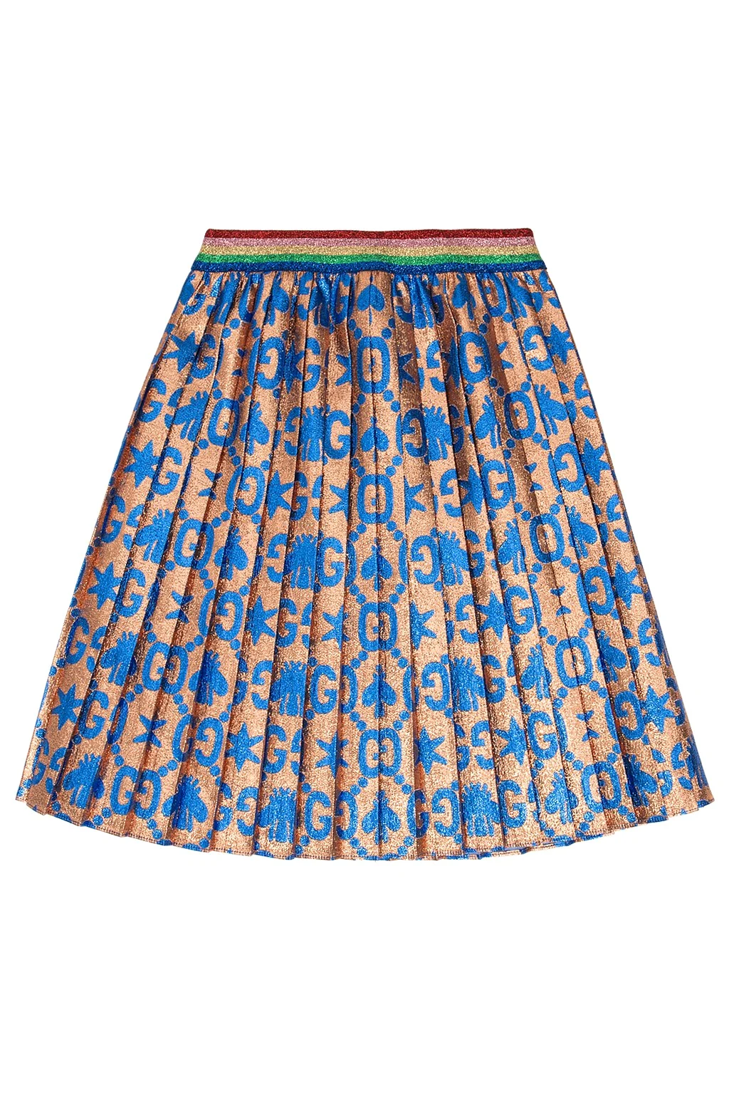 Pleated skirt with logo