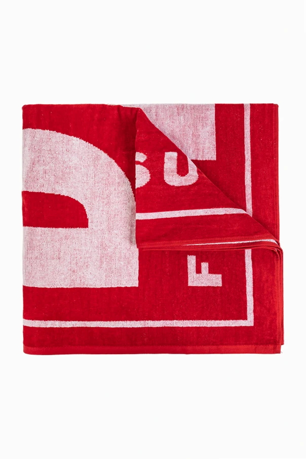 RED Bath towel with logo