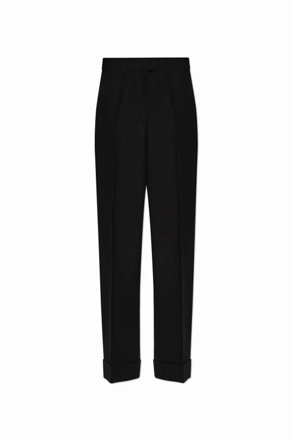 SCHWARZ Hose mit Wollveredelung