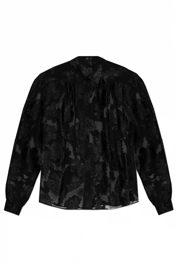 SCHWARZ Transparente Bluse