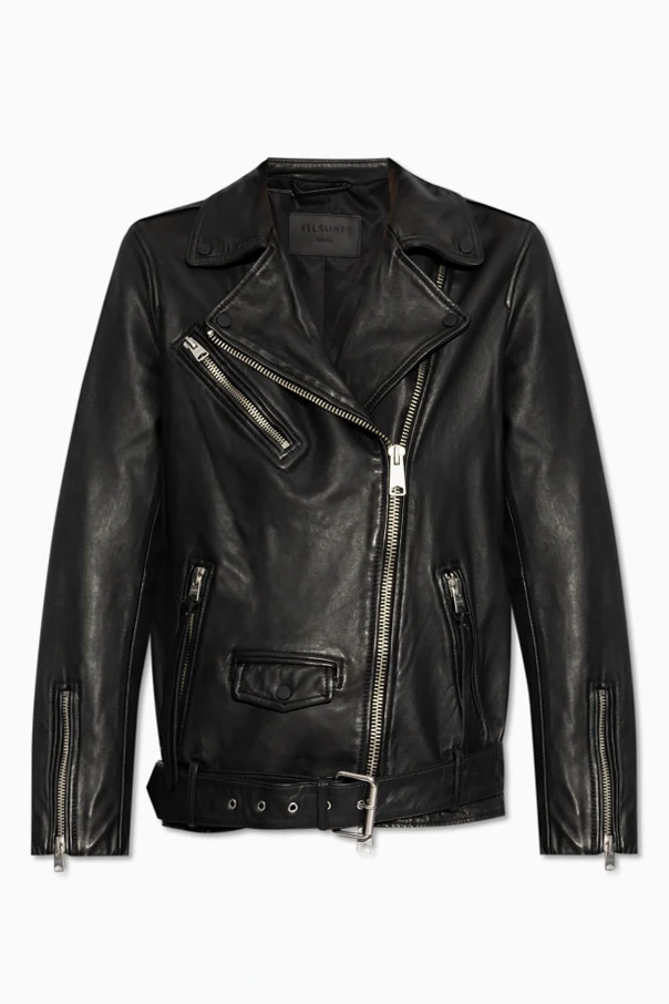 CZARNY Skórzana kurtka ‘Billie’