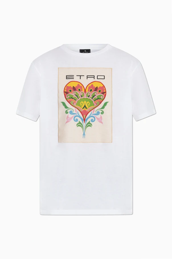 WEISS T-Shirt mit Stickerei