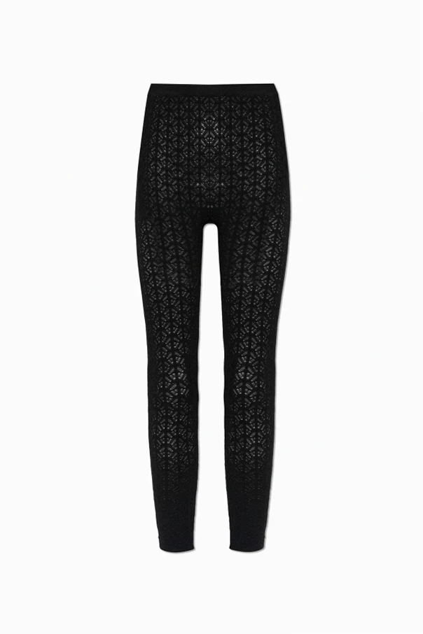 SCHWARZ Gerippte Hose