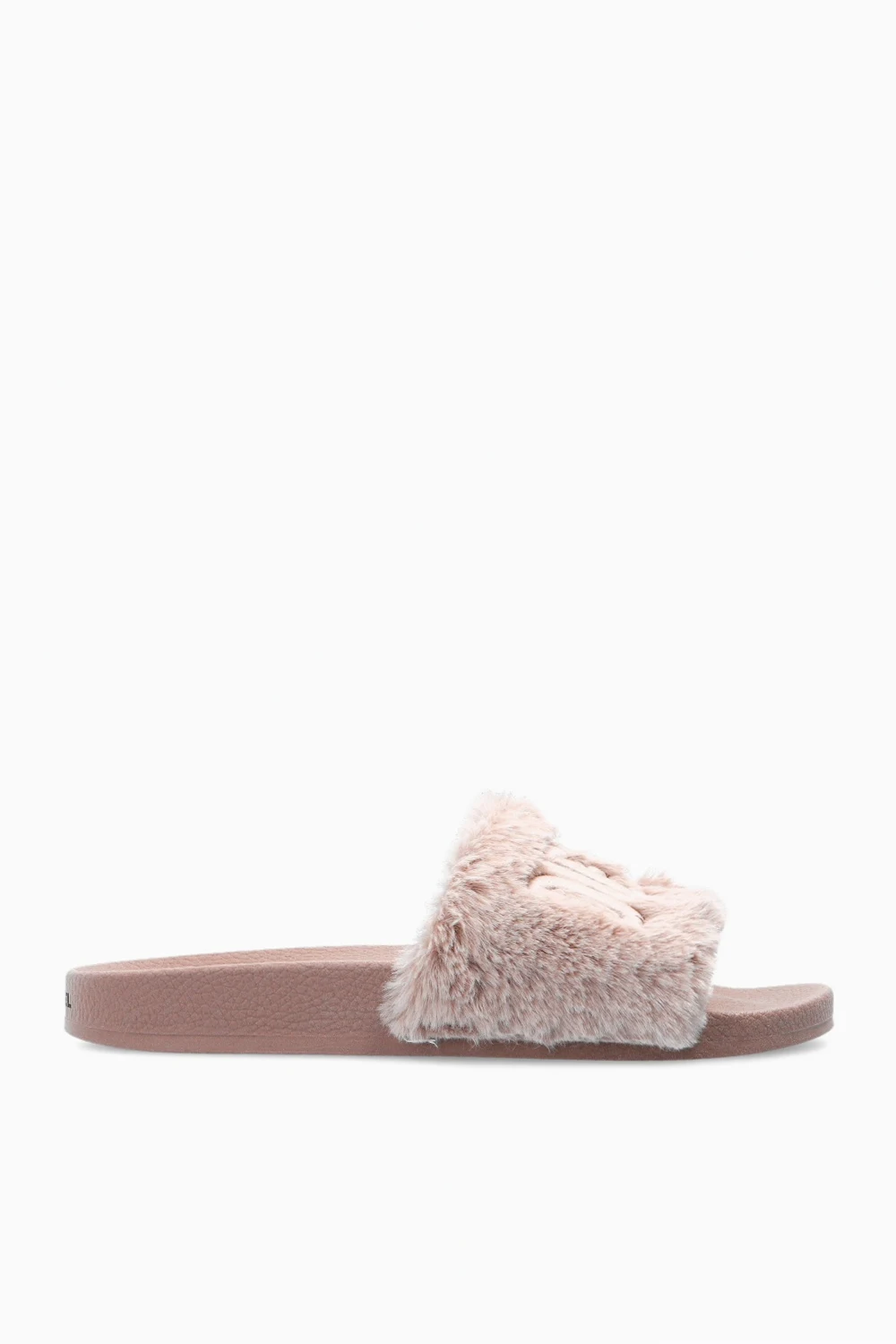 beige ‘Sa-Valla’ fur slides