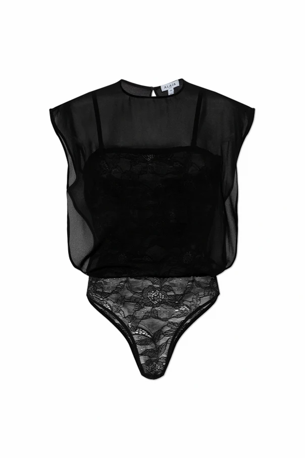 SCHWARZ Ärmelloser Body