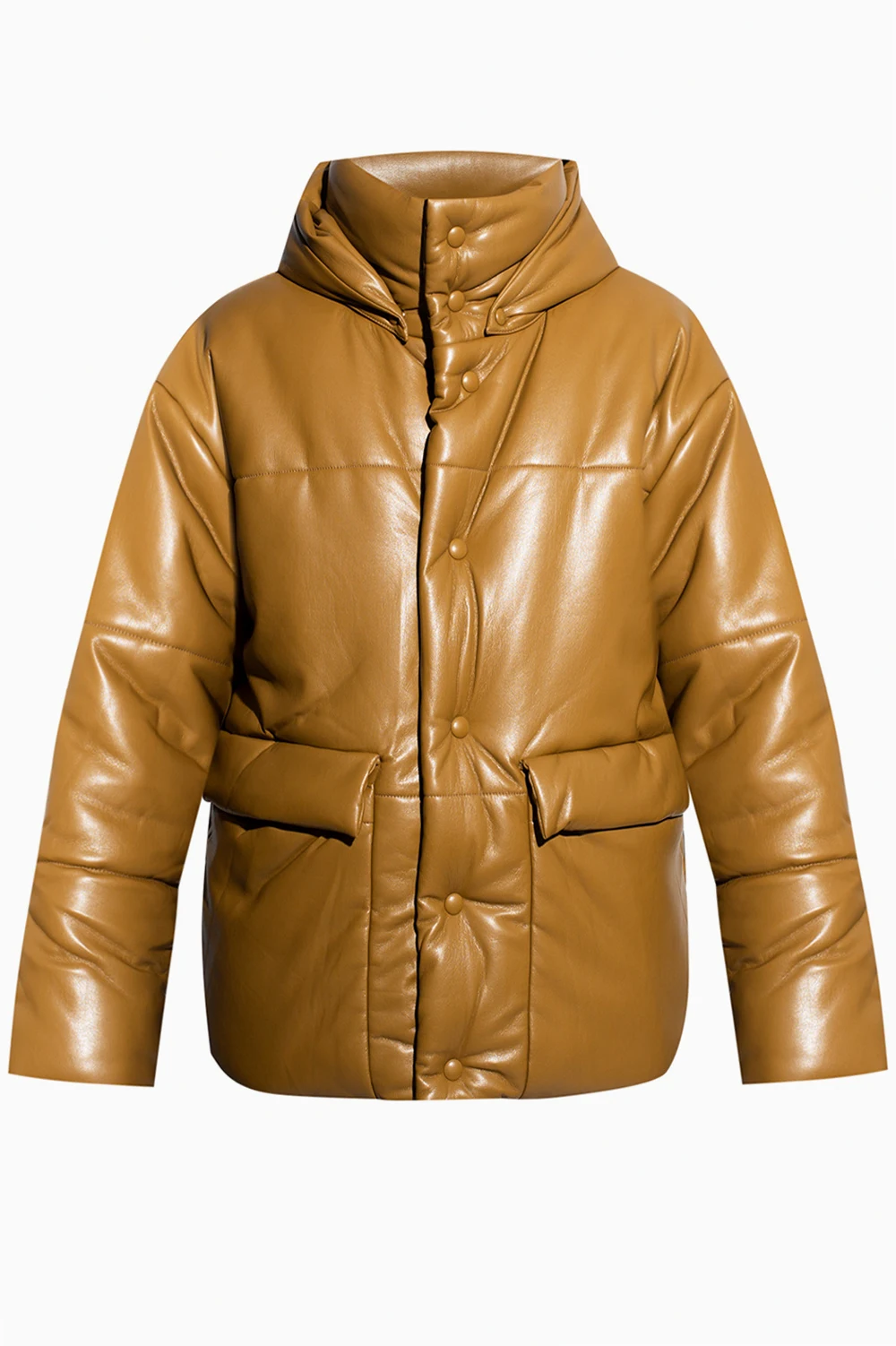 BROWN Vegan leather jacket