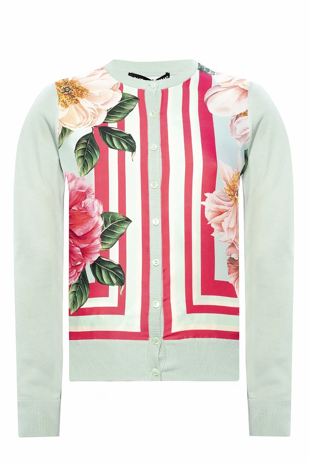 Floral silk cardigan