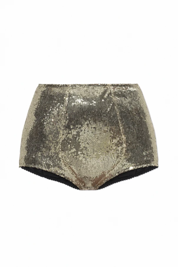 GOLD Pailletten-High-Waist-Slips