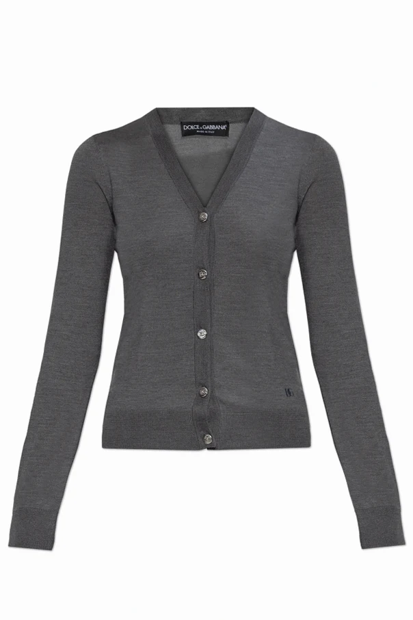 GRAU Seidenstrickjacke