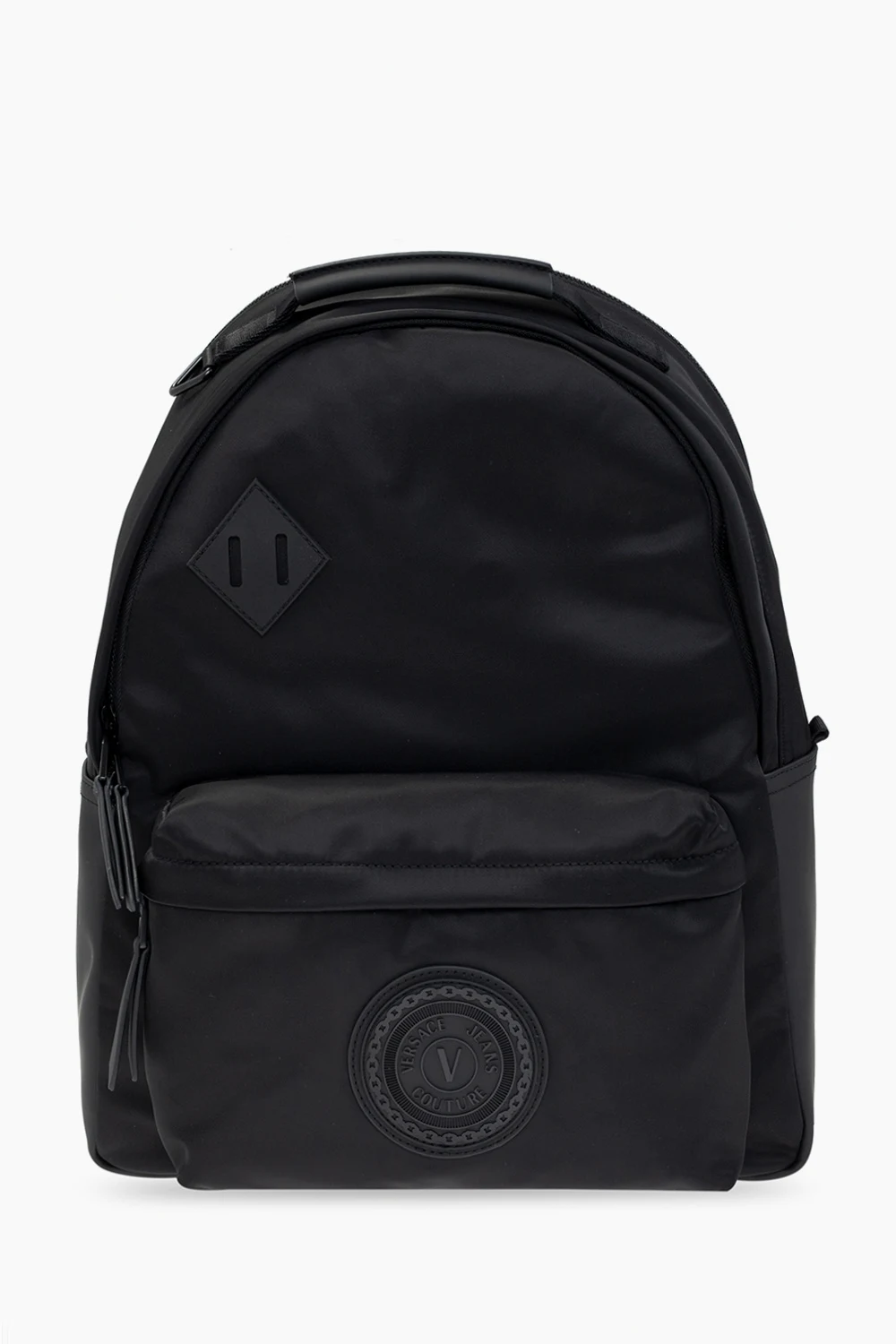 BLACK Logo-appliquéd backpack