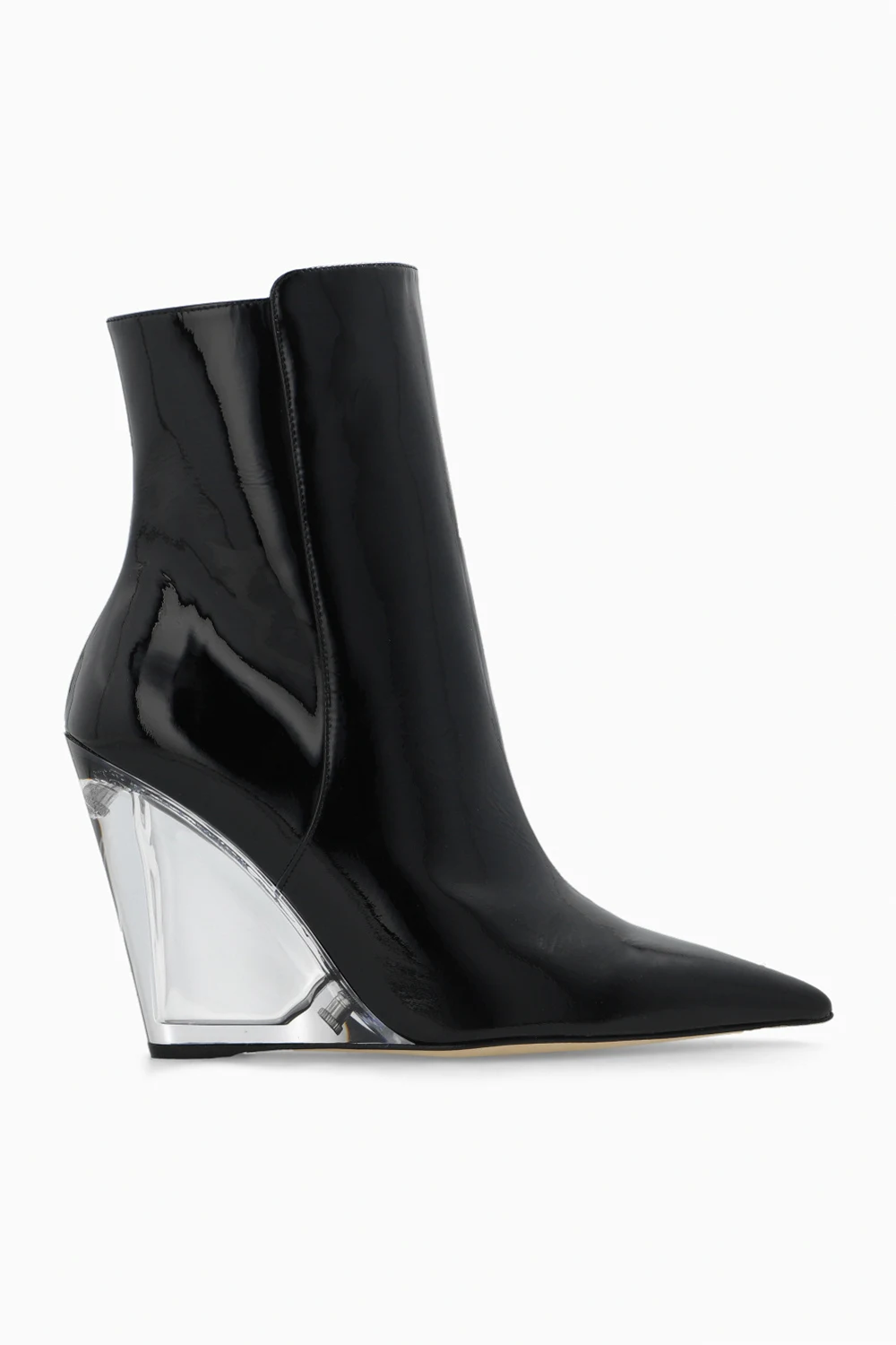 BLACK ‘Lucite’ heeled ankle boots