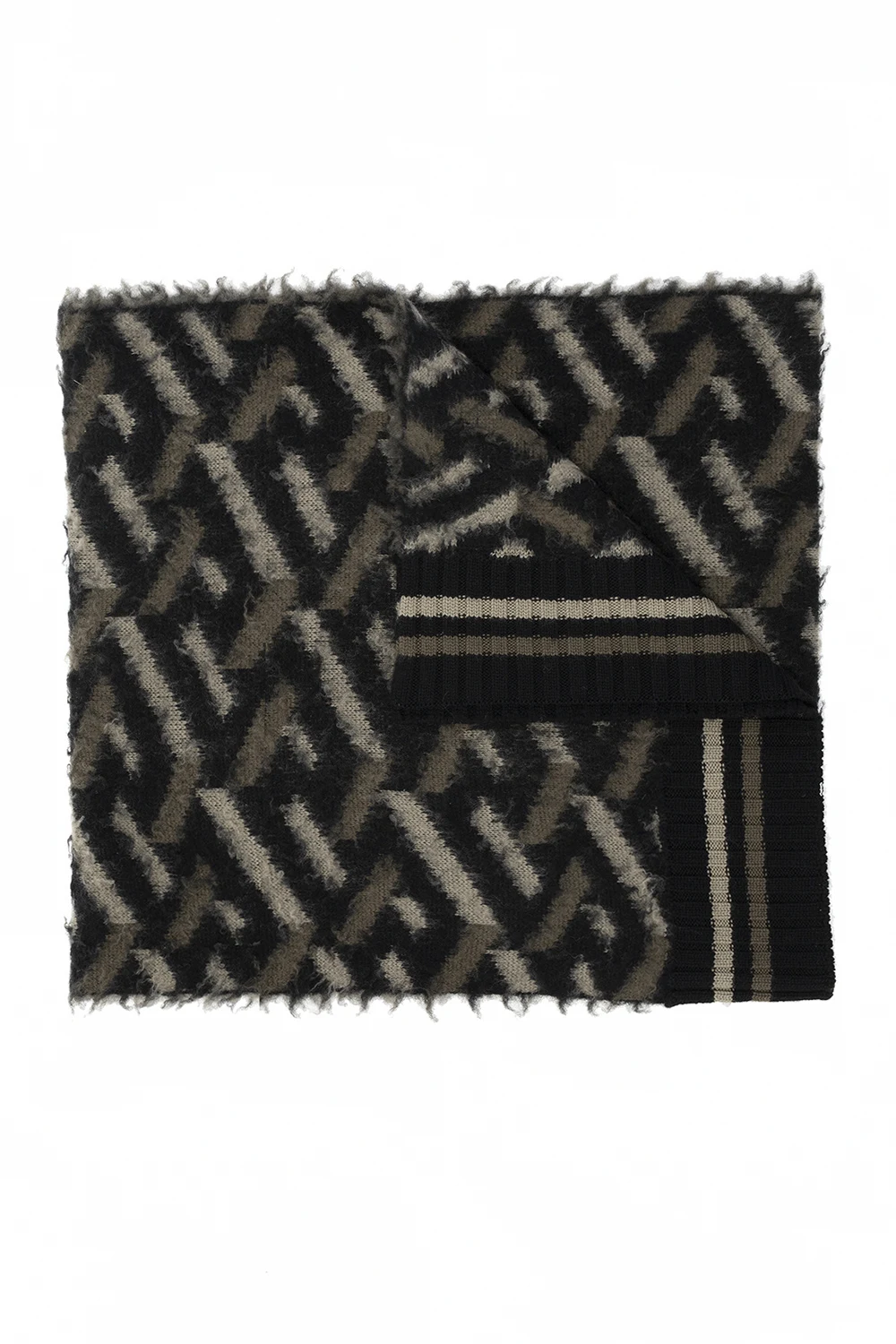 BLACK Scarf with logo
